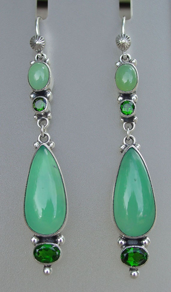 Chrome Diopside Chrysoprase 3-in-1 Convertible Necklace Set