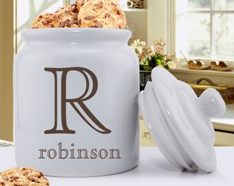 Monogrammed Cookie Jars - Personalized Cookie Jars - Personalized Gifts for Mom - Gifts for Her - Mother's Day Gifts - GC1077