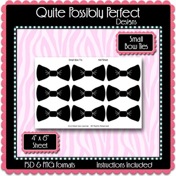 small bow tie template instant download psd and png formats