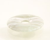 Agate donut focal bead gemstone donut white grey striped agate craft supplies jewelry making