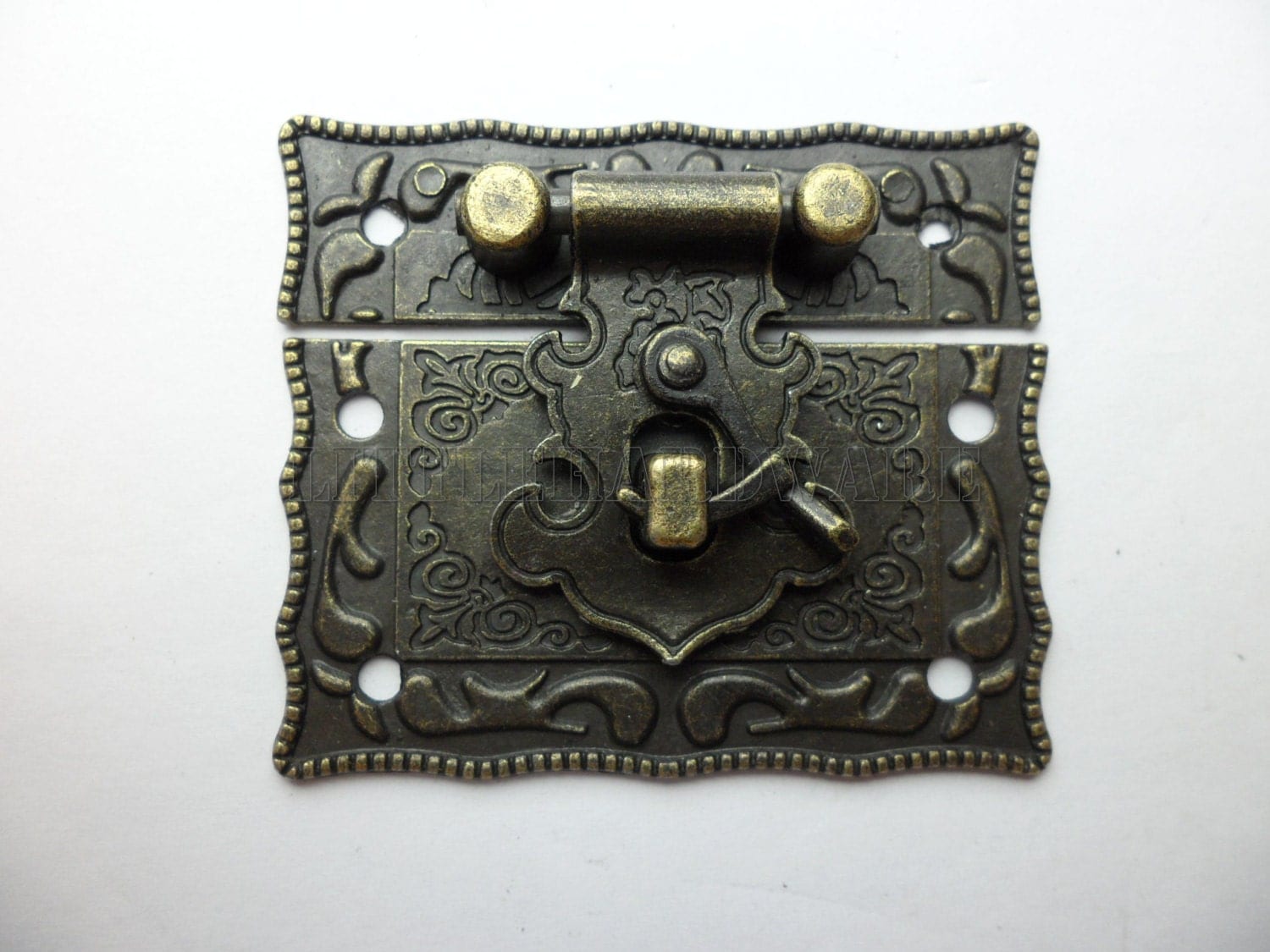51mmx43mm antique Brass Jewelry Box latch/Hasp by LittleHardware