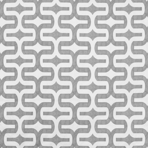 Items similar to Gray Geometric Fabric, Gray/White Abstract Fabric