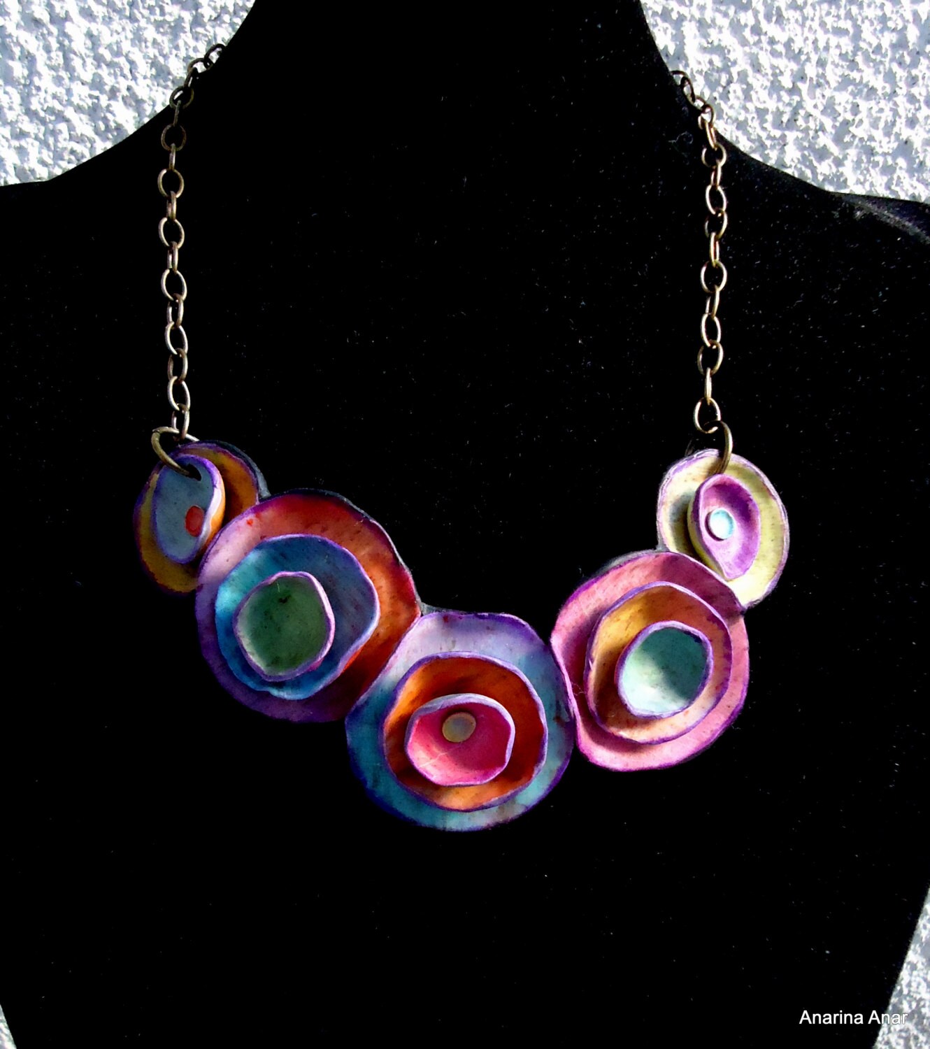 Polymer clay necklace