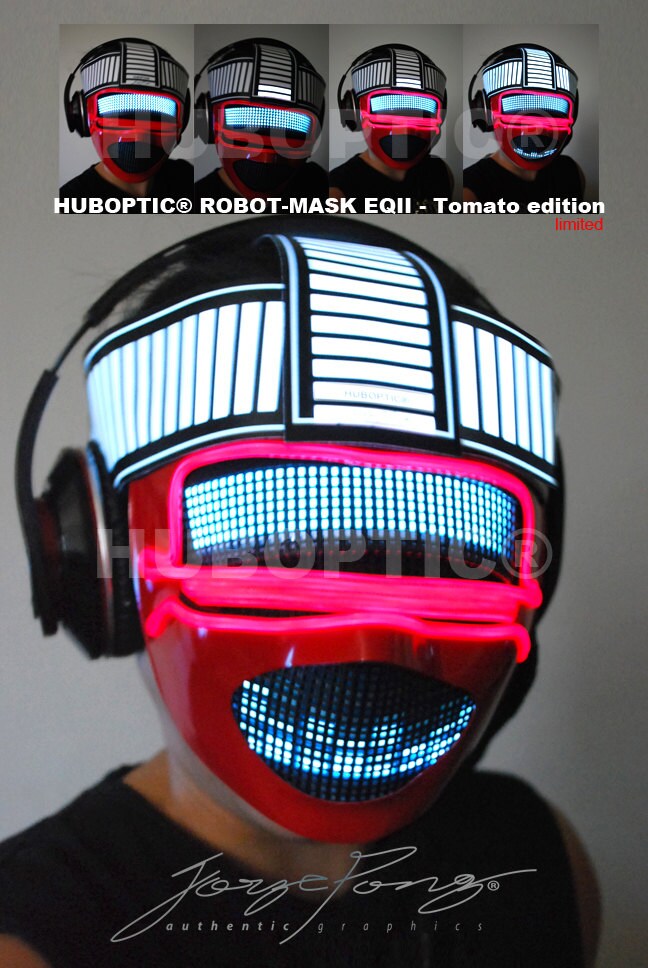 LED Robot Mask for Glow DJ Edm party lightshow stage mask