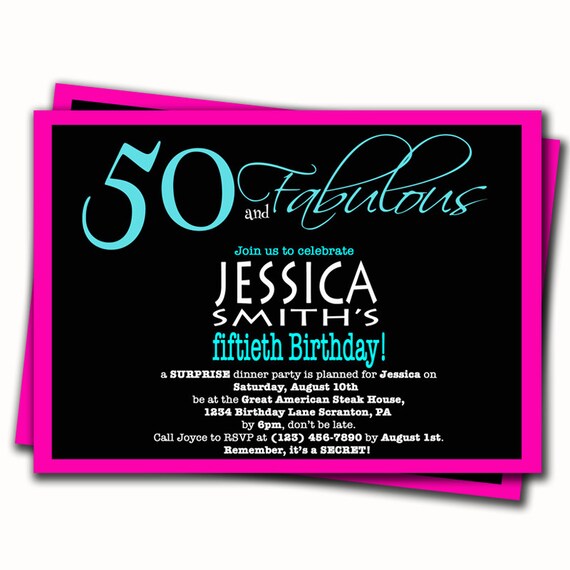 50Th Birthday Dinner Invitations 9