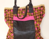 Original shopper bag in fabric and leather