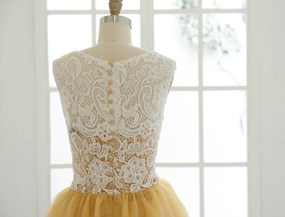 Yellow tulle dress women's Clearance