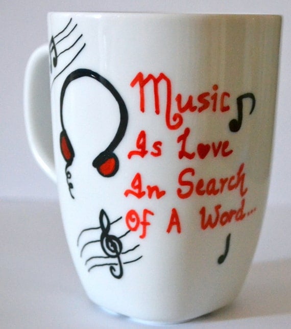 Music Love Valentine's Day Coffee Mug 10 oz