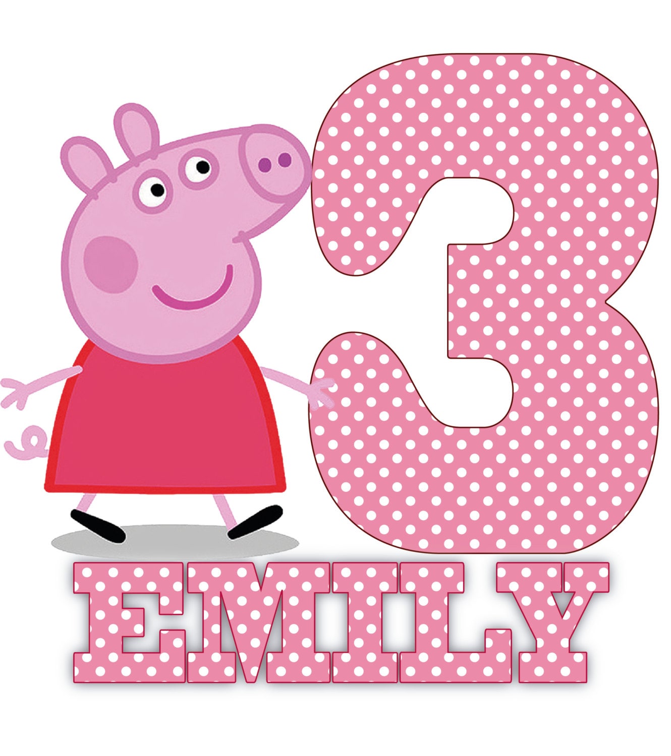 Printable DIY peppa pig birthday any age . Iron by birdofthemoon