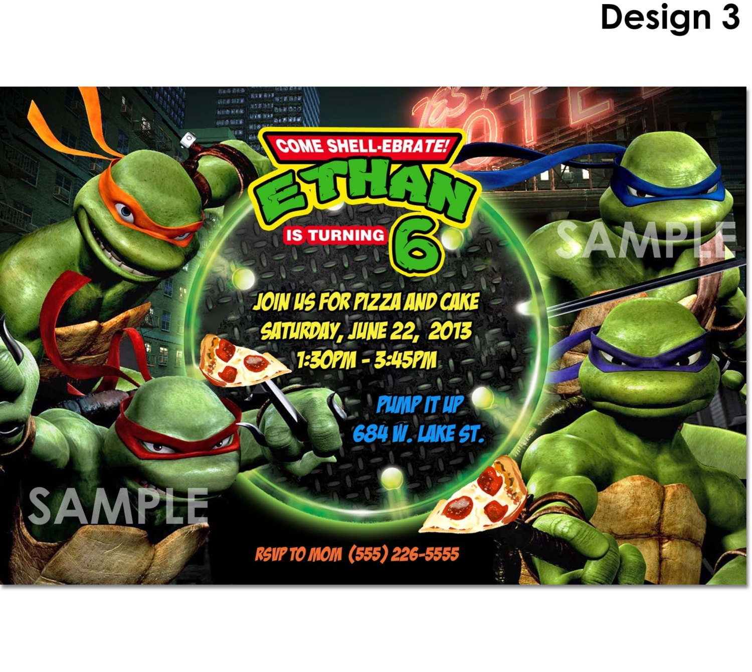 Tmnt Party Invitations Free 9