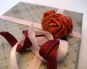 Handmade Jewelry Gift Box (Silver Plaid color), Floral Gift Box, Gift Box with Rose, Fancy Gift Box, Crafty Box, Premade Wrap, Handcraft Box
