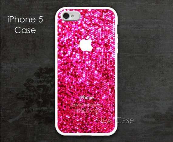 glitter iphone 5 case sparkle iphone 5 case hot pink by NextCase