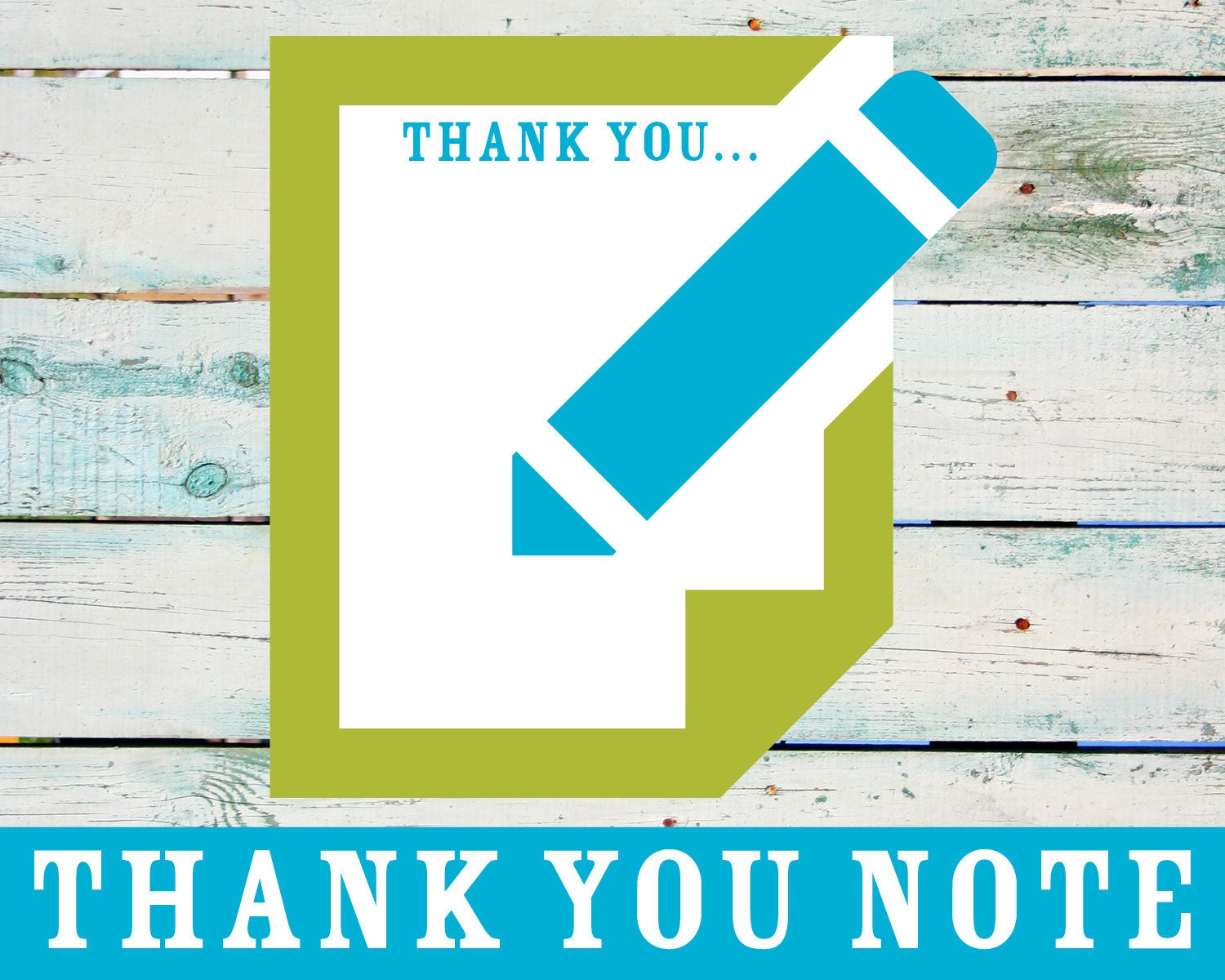 Printable Custom Thank You Note Digital File