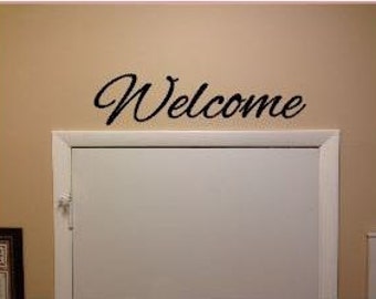Welcome Wall Decor welcome wall decal | etsy Welcome Wall Decor welcome wall decal | etsy