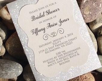 Popular items for glitter invitation on Etsy