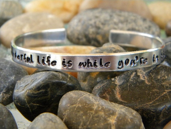 Song Lyric Bracelet - How wonderful life is while you're in the world