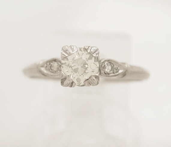 0.70ct. Diamond & Platinum Art Deco by GesnerEstateJewelry on Etsy