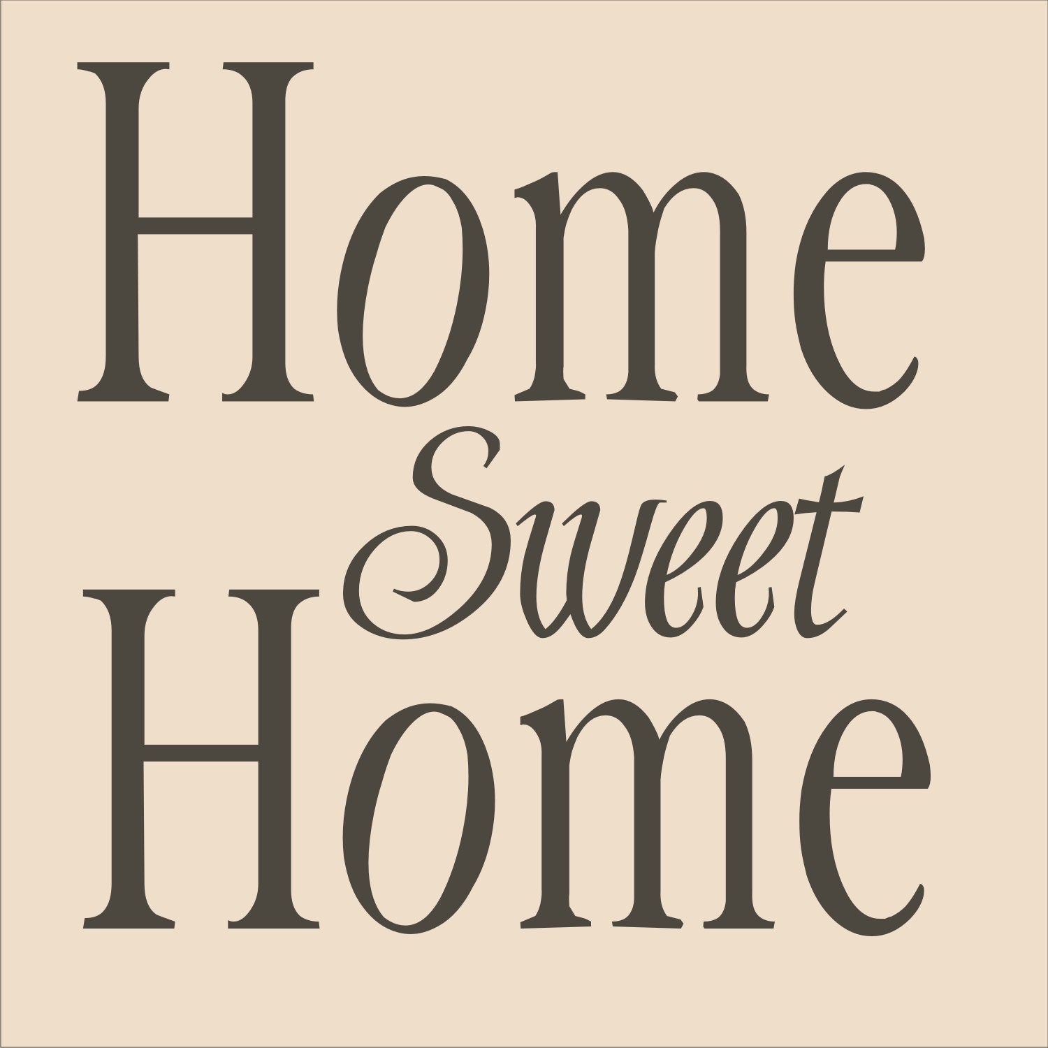 Stencils HOME Sweet HOME STENCIL 6 Sizes By SuperiorStencils