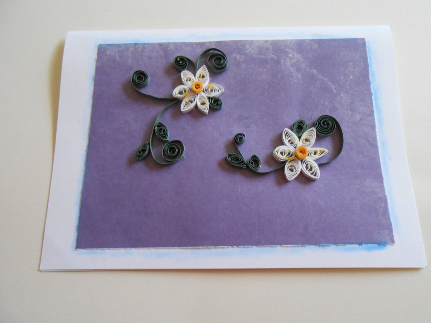 quilled daisy card/all occaison card/flowered by jmbpaperdesigns