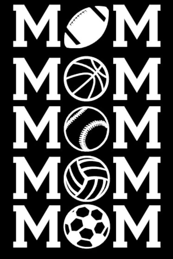 Personalized MOM Sports Team Vinyl Car Decal Sticker