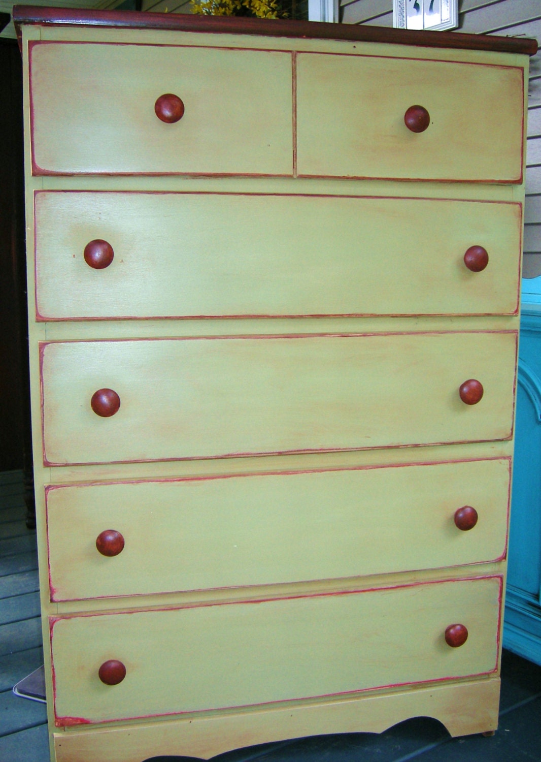 Sage Green Tall Dresser