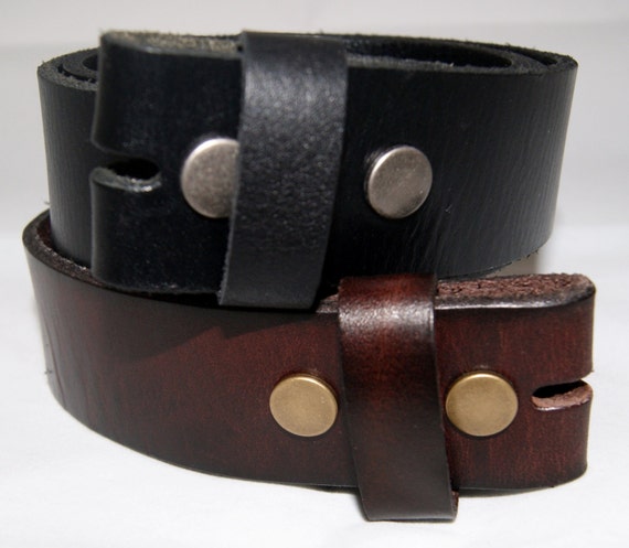 Vintage Leather Belts Strips 1 1/2 wide in Black or