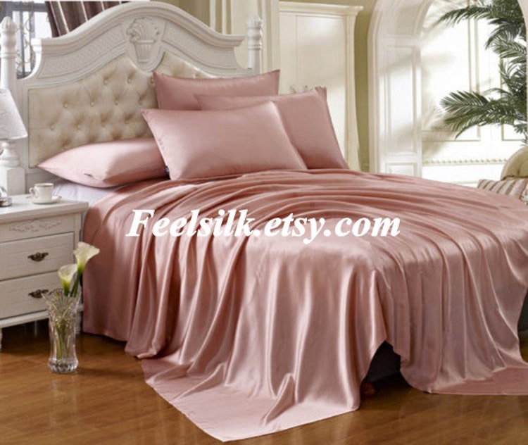 Free shipping 100 mulberry silk charmuse silk bedding by Feelsilk