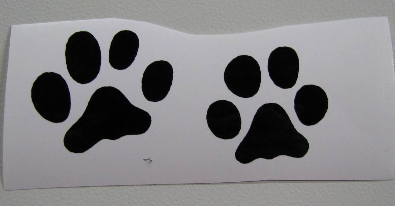 Cat Paw Tracks Decal / Sticker 5 any color Kitten