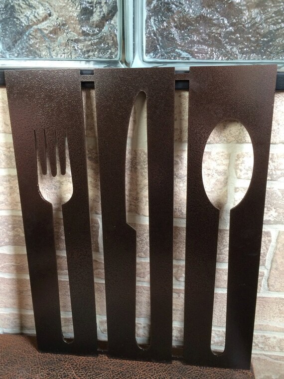 Metal Knife Fork and Spoon Wall Hanger Home Decor Kitchen