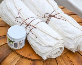 Luscious Organic Bamboo Terry Wipes, Cloth Wipes, Bamboo Wipes, Baby wipes, Natural Wipes, Cloth diapers