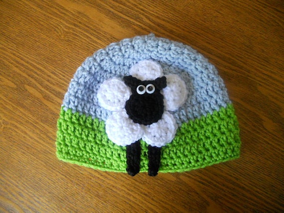 CROCHET PATTERN 6 Circle Sheep Hat PATTERN