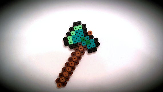 Minecraft Axe Perler Beads