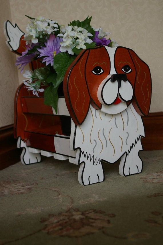 king charles spaniel garden ornament