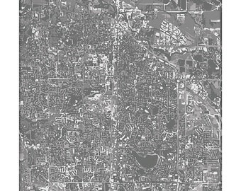 Fort Collins Cityscape Print / Colorado Wall Art Poster / Colorado State University City Map / 8x10 Grad Gift / Choose your color