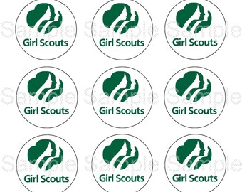 4x6 Digital Bottle Cap Circle Images Collage Sheet - Girl Scouts Logo ...