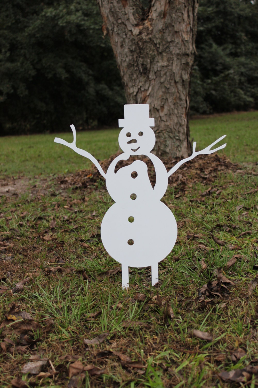 Snowman Yard Stake