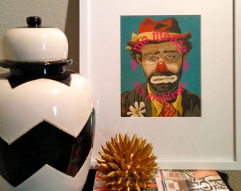 8x10 Print of Vintage Paint By Number PBN Mo Money Clown