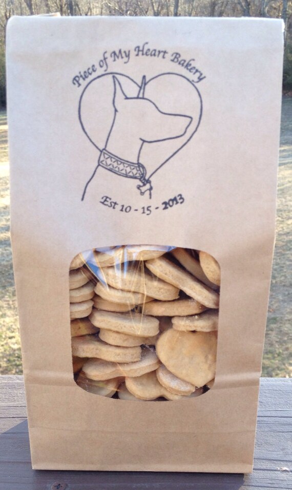 Homemade Bulk Dog Treats in1 lb resealable brown paper bags