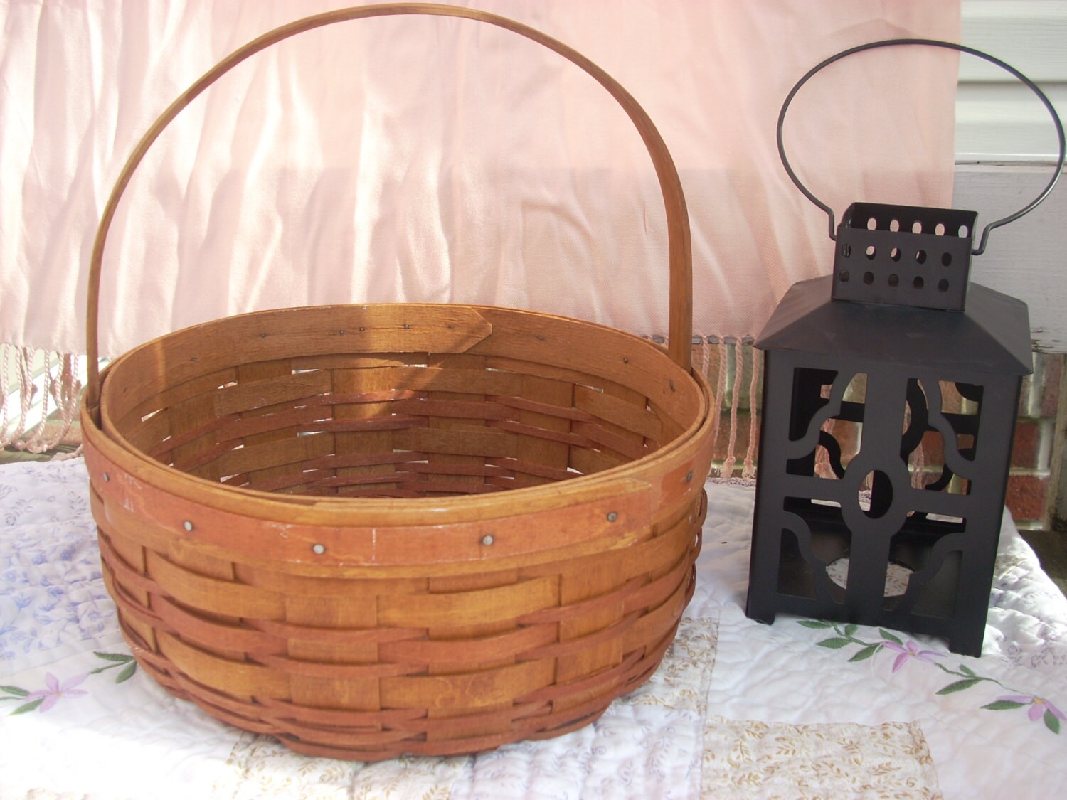Longaberger Vintage Basket 1989 Easter Basket Handwoven in