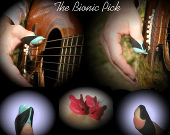 Custom 3d printed guitar pick lets you play guitar like you've always wanted....naturally--unusual and novel guitar gift by 3d printing!