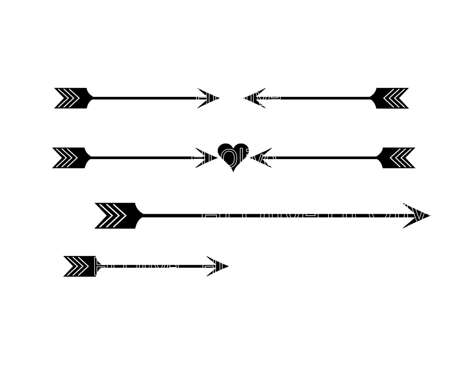 Download SVG heart and arrow silhouette clip art valentines day clip