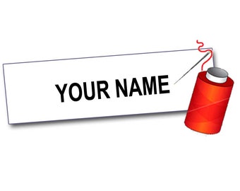 100 Sew On Clothing Labels, 1, 2 or 3 Line, Personalized with Your Text