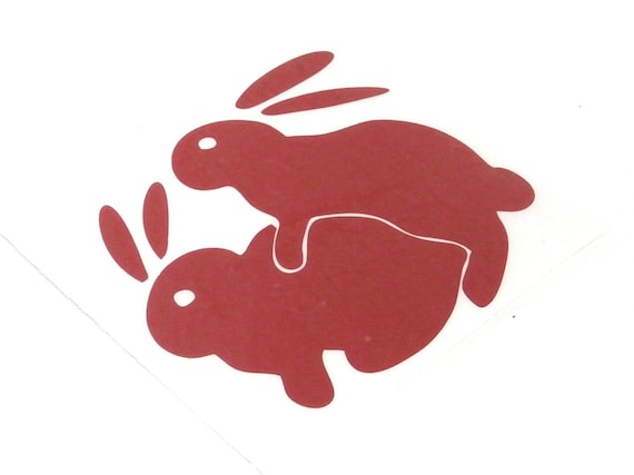 Rabbits Humping Sticker Decal Stickerbomb Vinyl By Stickerbombcom 