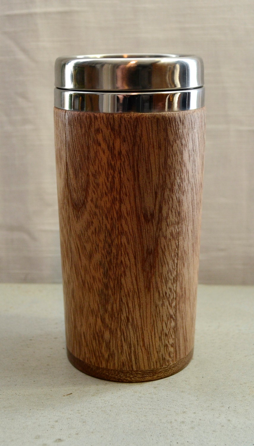 Wooden Travel Mug Mahogany Coffee Mug Travel Mug with