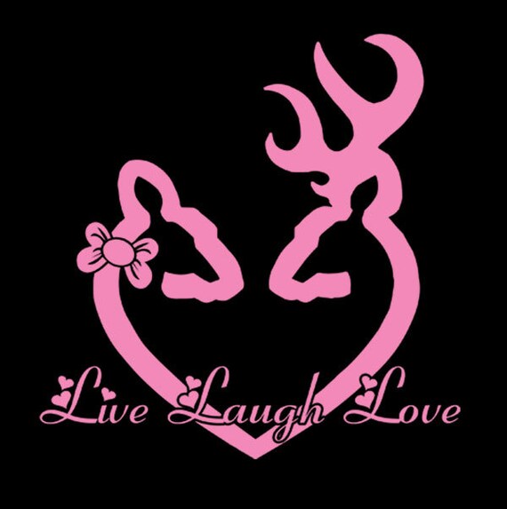 live laugh love deer heart car truck window laptop decal live laugh love deer heart car truck window laptop decal