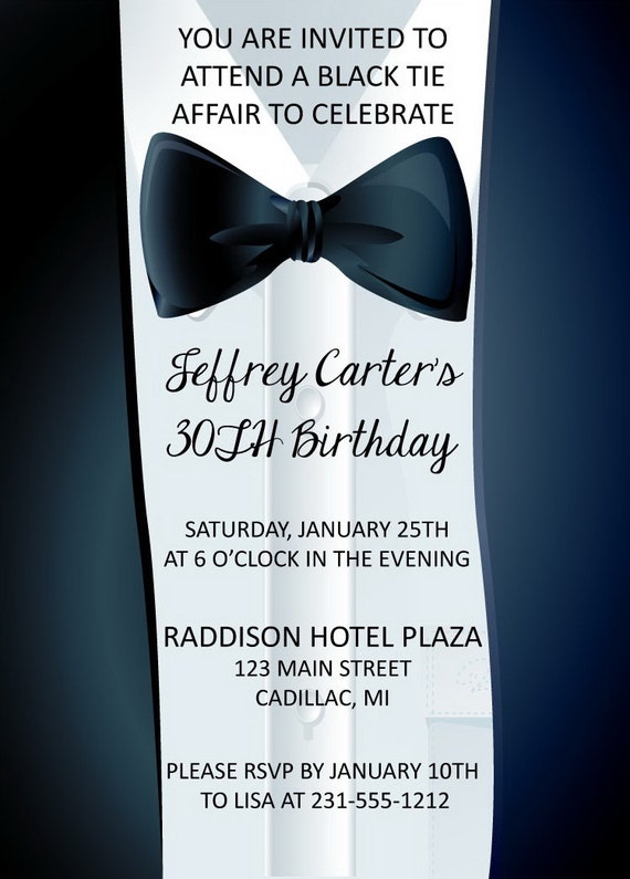 Black Tie Party Invitations 5