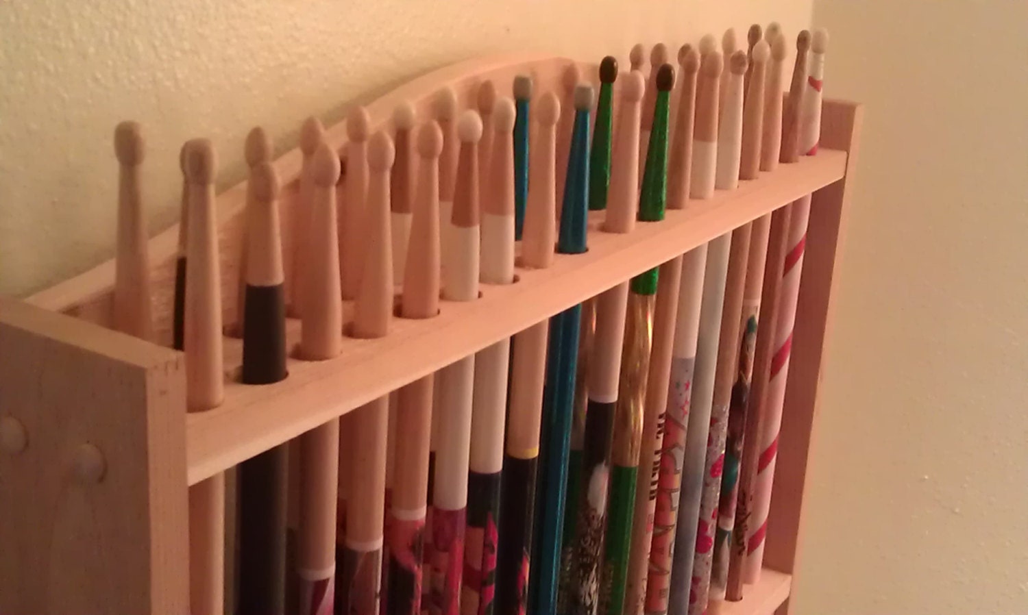 Drum Stick Display Rack Drumstick holder Solid Cedar Wood
