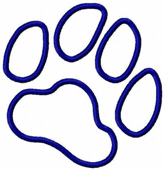 Dog Paw Applique Embroidery Design