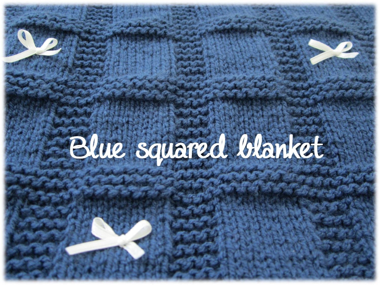 Square Block Baby Blanket Pattern PDF Square Knitting
