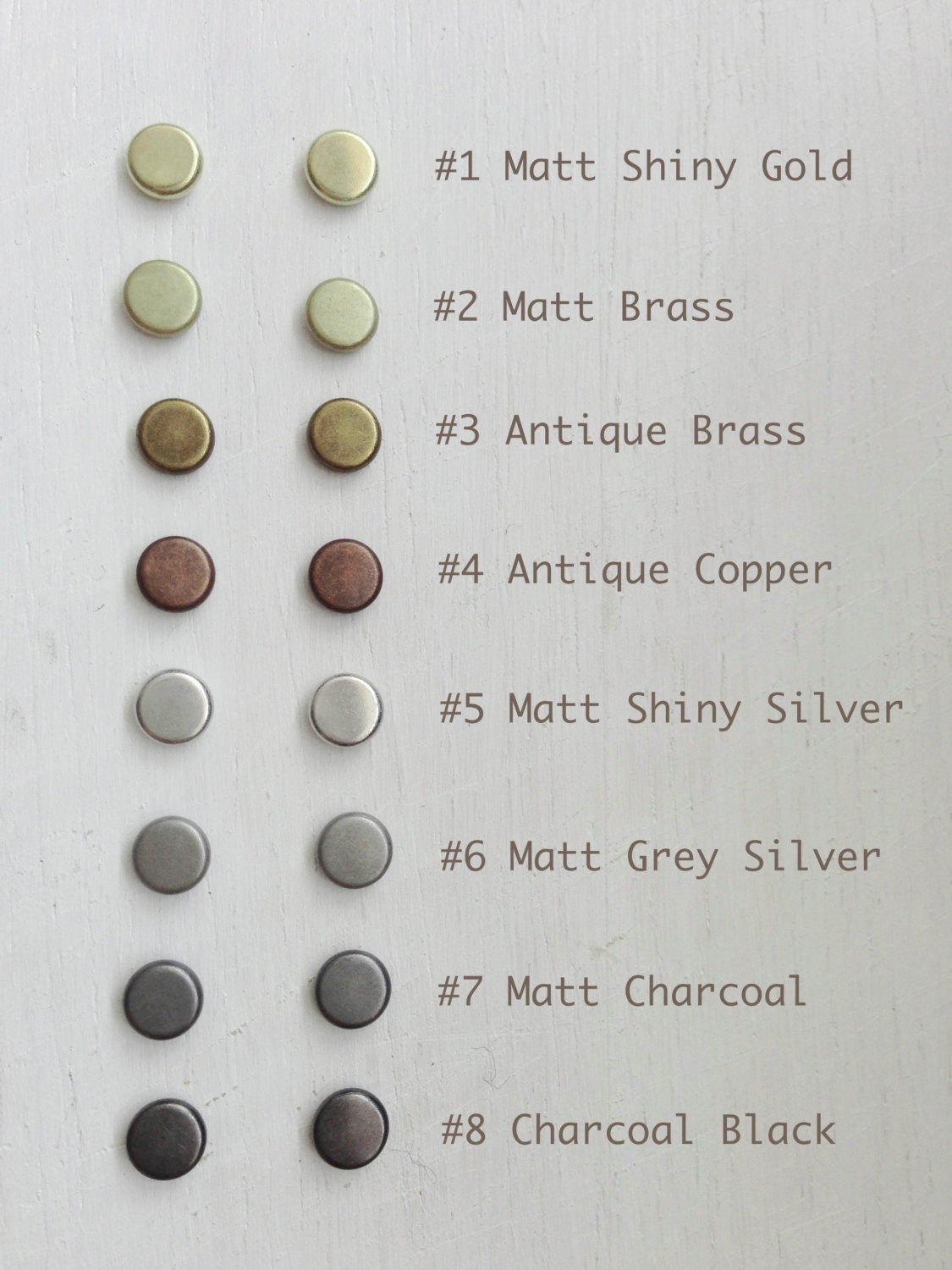 Choose Your Color. 5mm Mini Disc Geometric Flat Metal by ALJoyeria